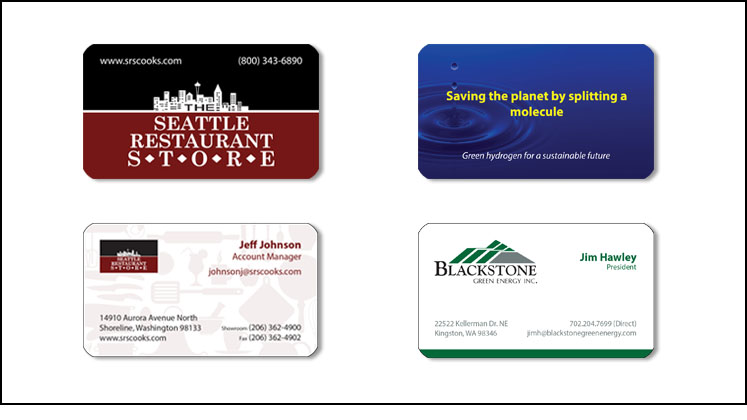 Montage of business cards printed by J.B. Gray